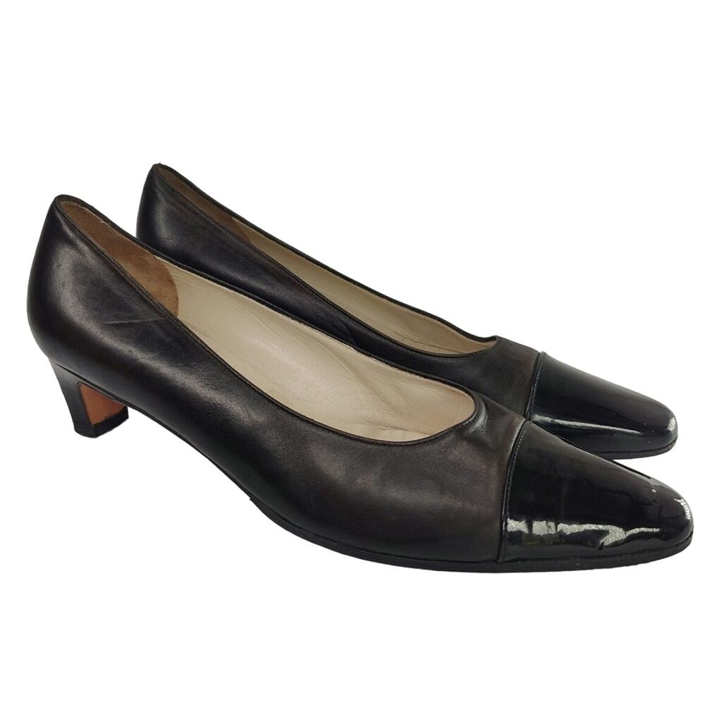 Vintage Ferragamo Cap toe pumps sz 7.5 B